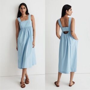 Madewell Cutout-Back Empire Midi Dress